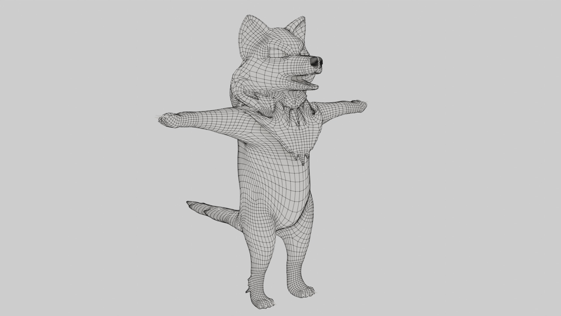 Mystic DOG Kitsune Fox Stylised Cartoon Game Ready Rigged Low-poly 3D model_21