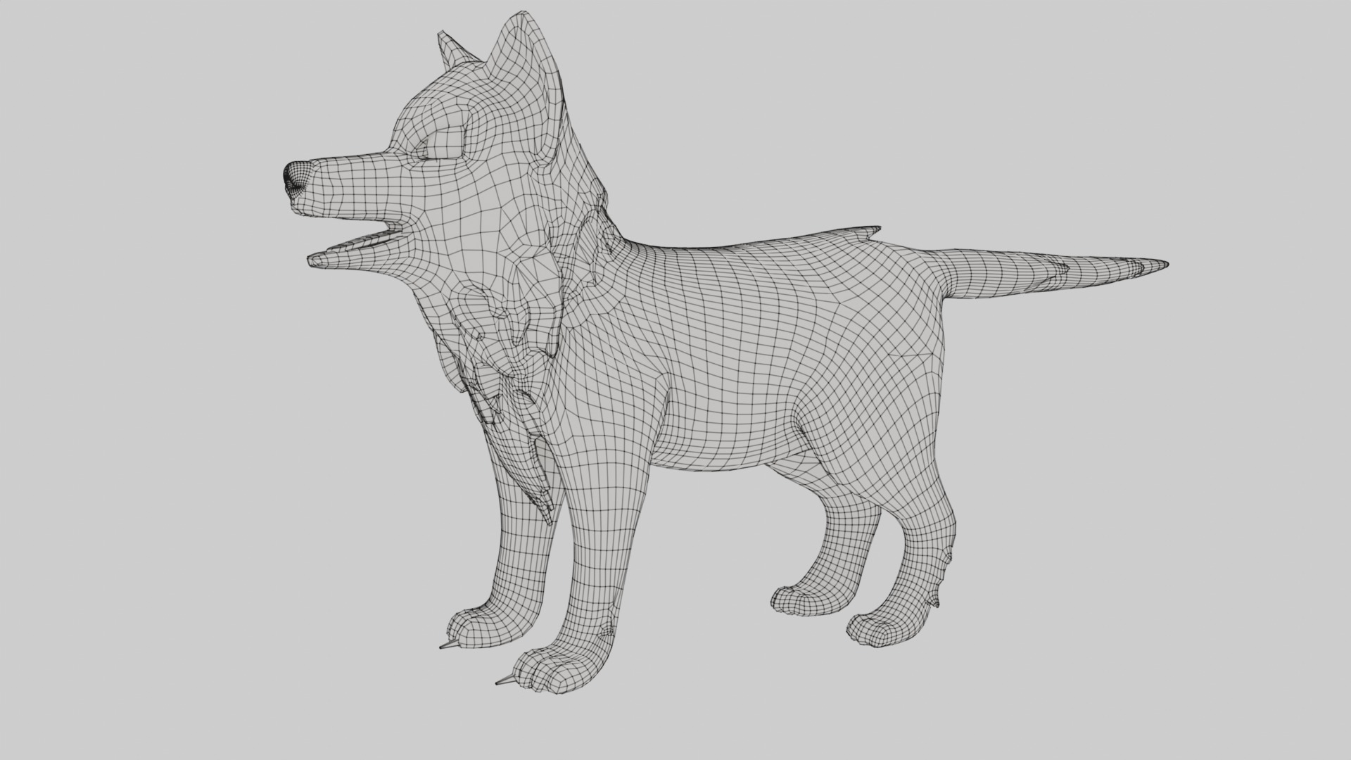 Mystic DOG Kitsune Fox Stylised Cartoon Game Ready Rigged Low-poly 3D model_12