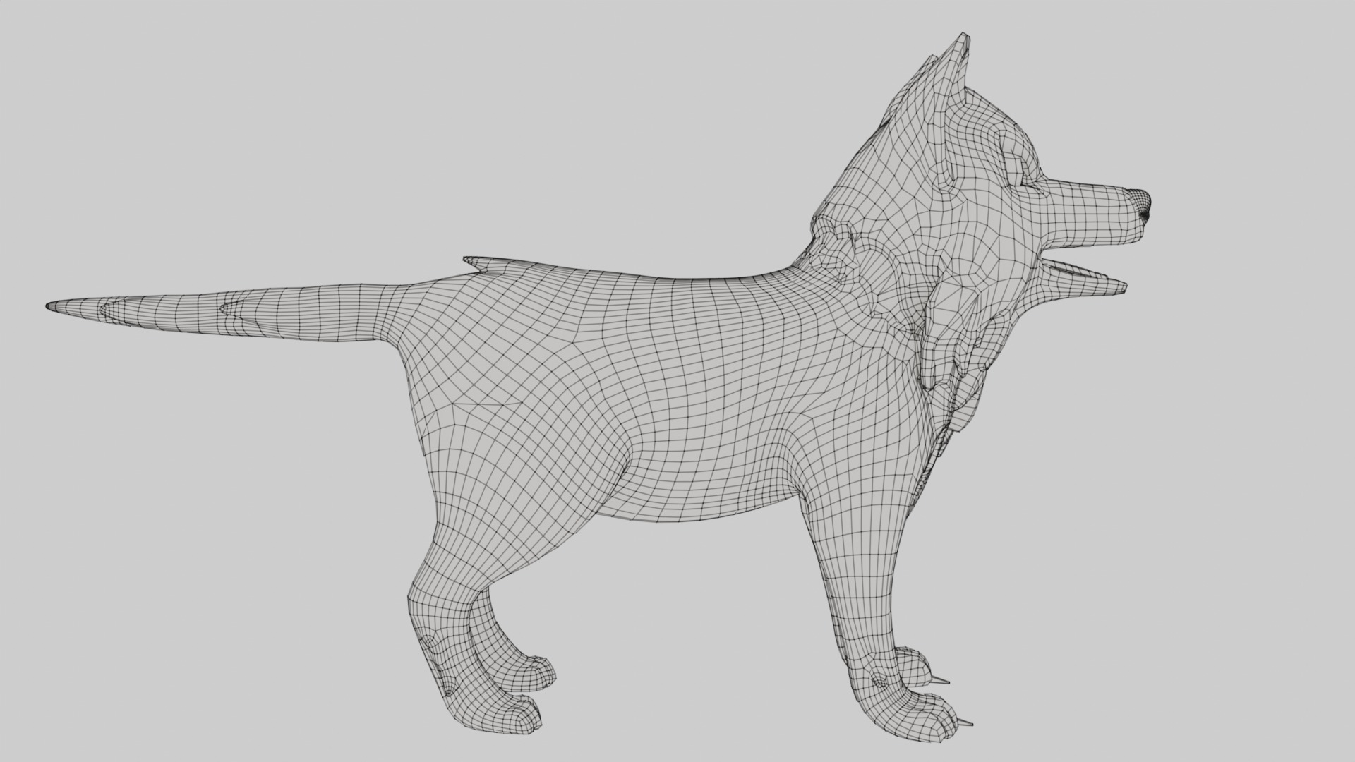 Mystic DOG Kitsune Fox Stylised Cartoon Game Ready Rigged Low-poly 3D model_13
