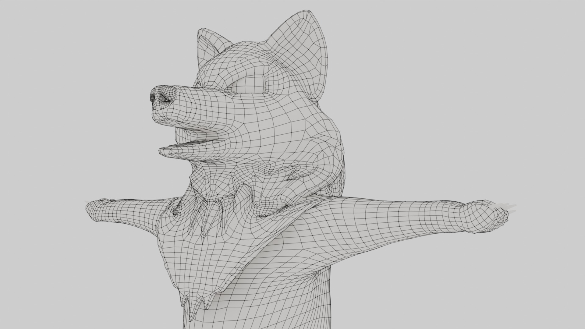 Mystic DOG Kitsune Fox Stylised Cartoon Game Ready Rigged Low-poly 3D model_19