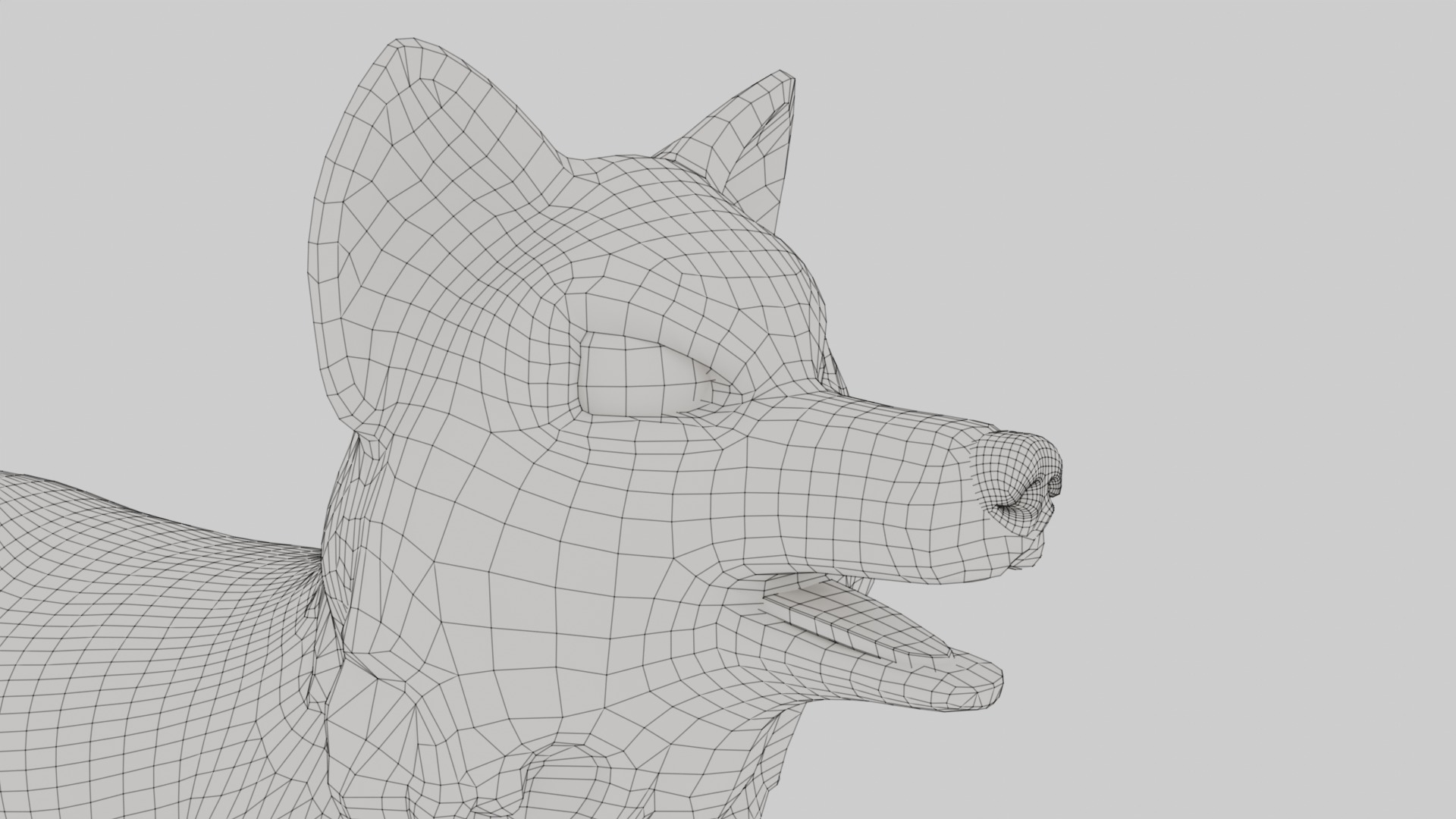 Mystic DOG Kitsune Fox Stylised Cartoon Game Ready Rigged Low-poly 3D model_15