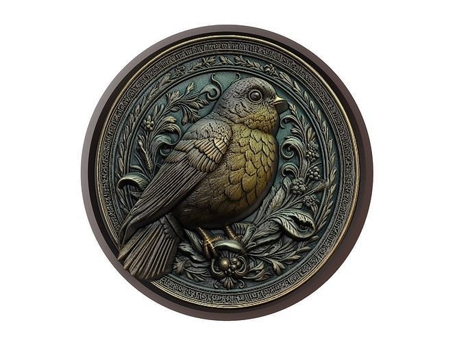 Canary Animal Medallion 3D print model