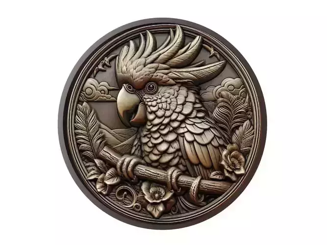 Cockatoo Animal Medallion