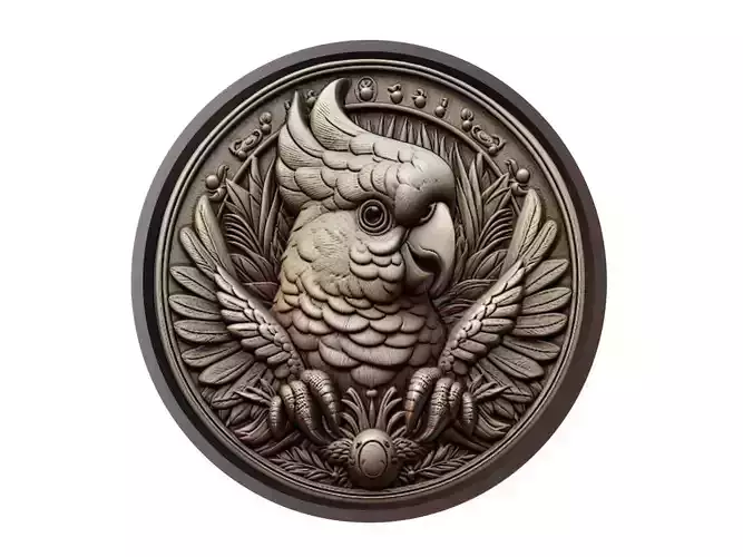 Cockatoo Animal Medallion