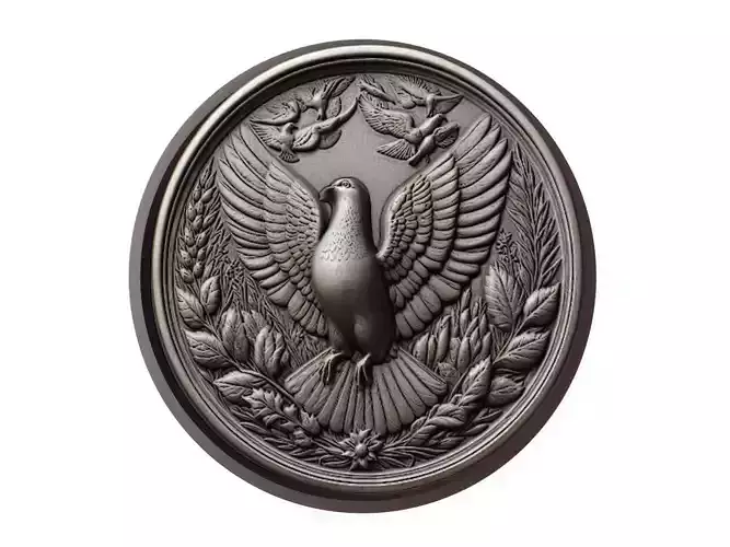 Pigeon Animal Medallion