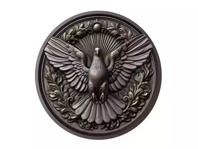 Pigeon Animal Medallion