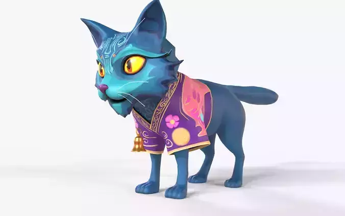 Mystic CAT Azure Kitsune Warrior