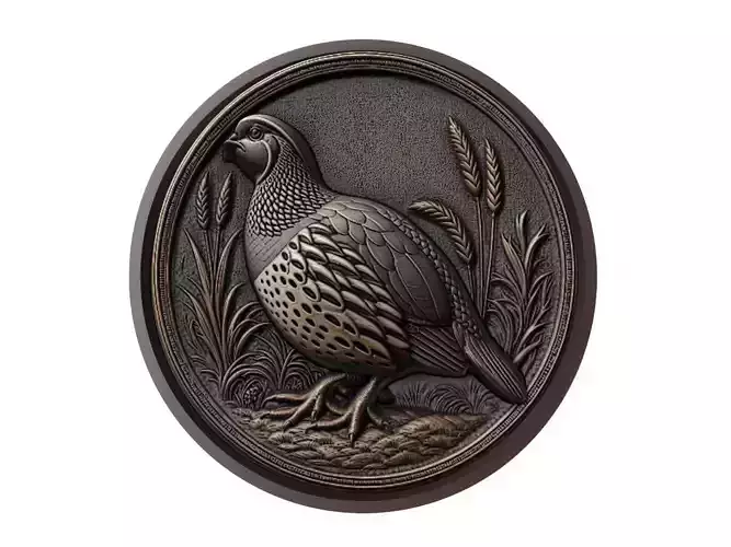 Quail Animal Medallion