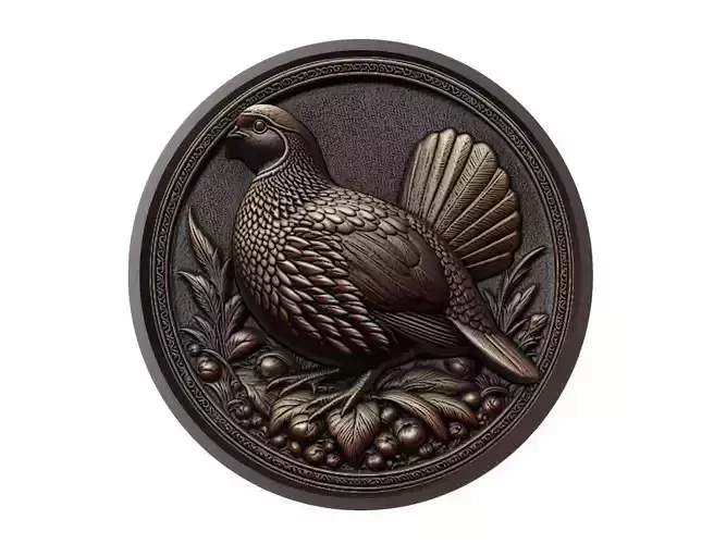 Quail Animal Medallion