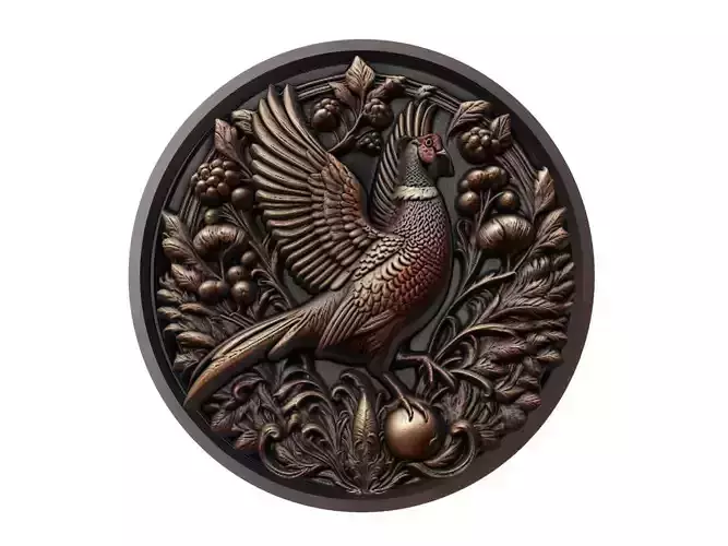 Pheasant Animal Medallion