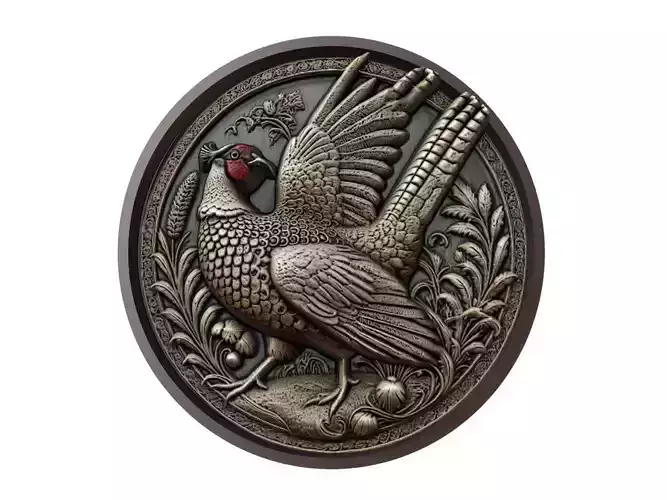 Pheasant Animal Medallion