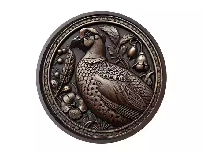 Pheasant Animal Medallion