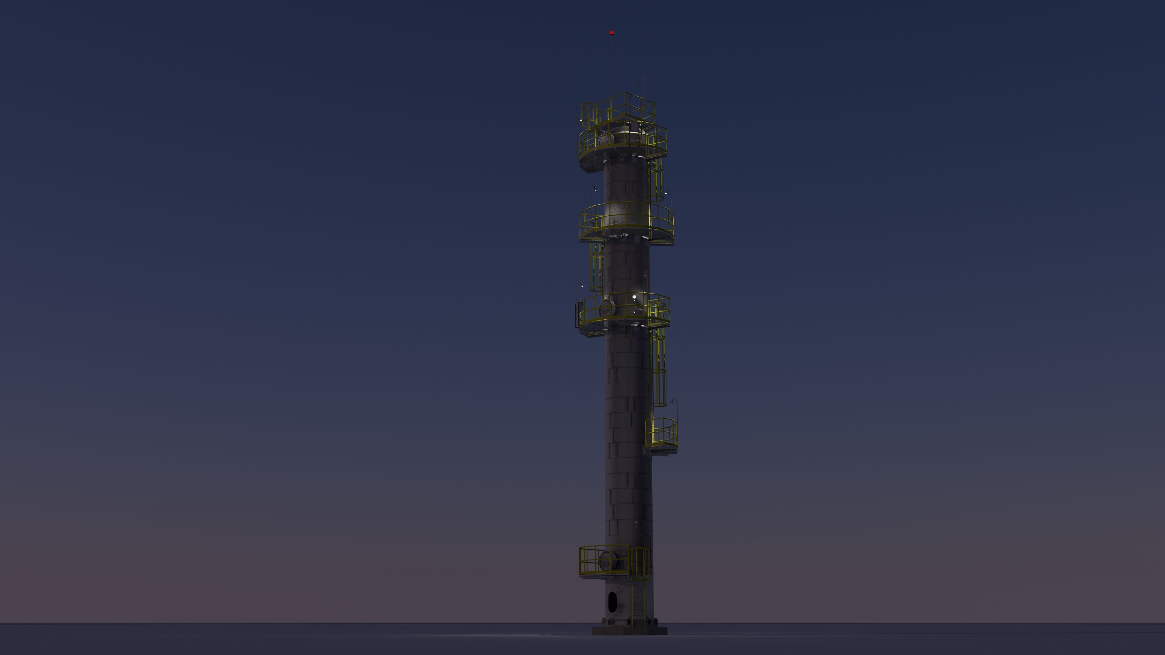 Depropanizer Column - Distillation Column 3D model_7