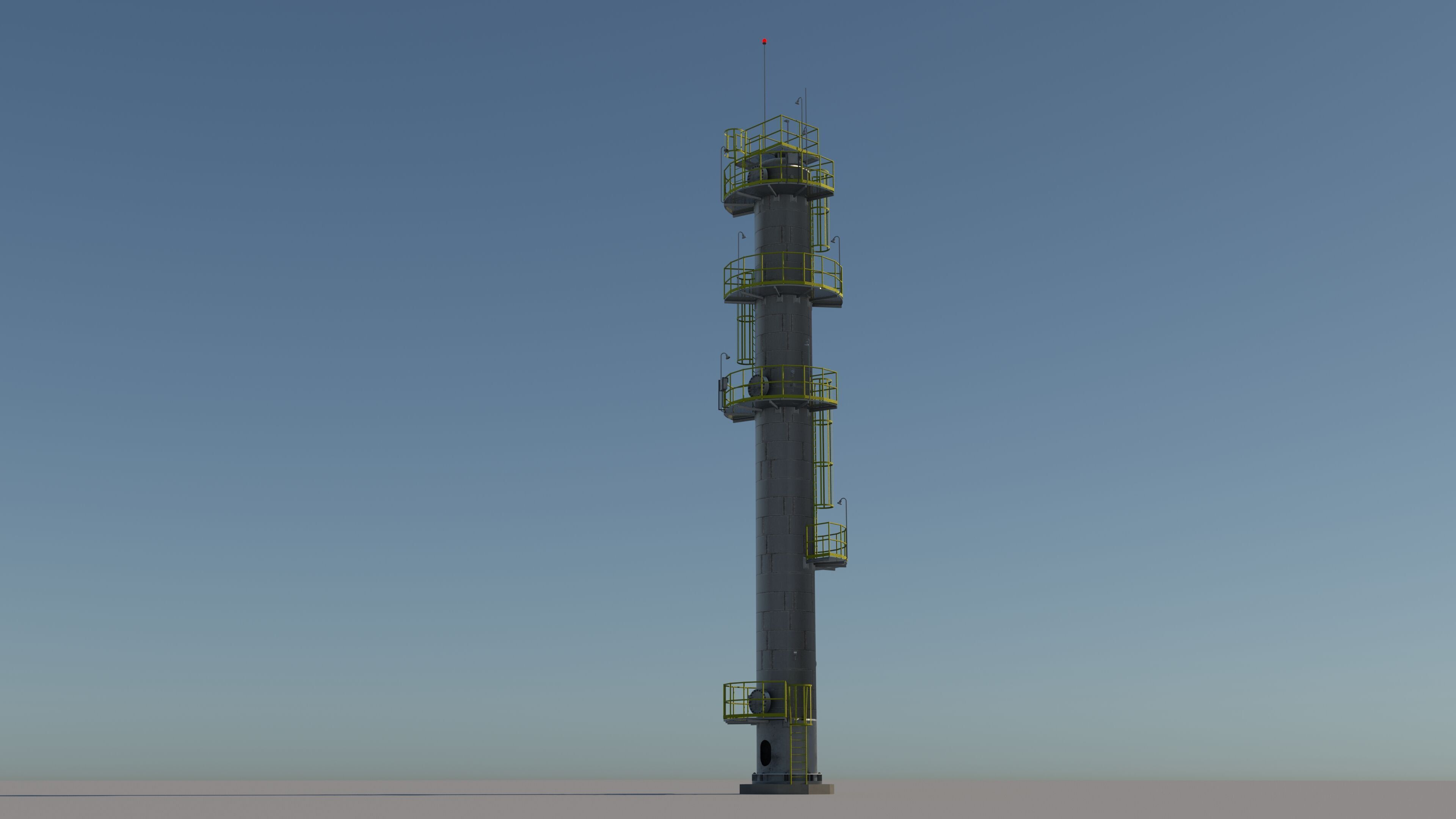 Depropanizer Column - Distillation Column 3D model_1