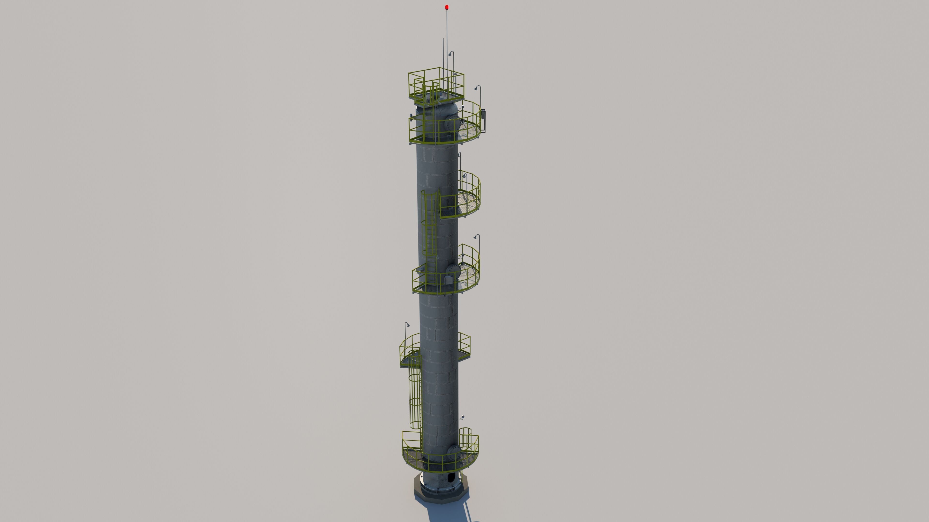 Depropanizer Column - Distillation Column 3D model_3
