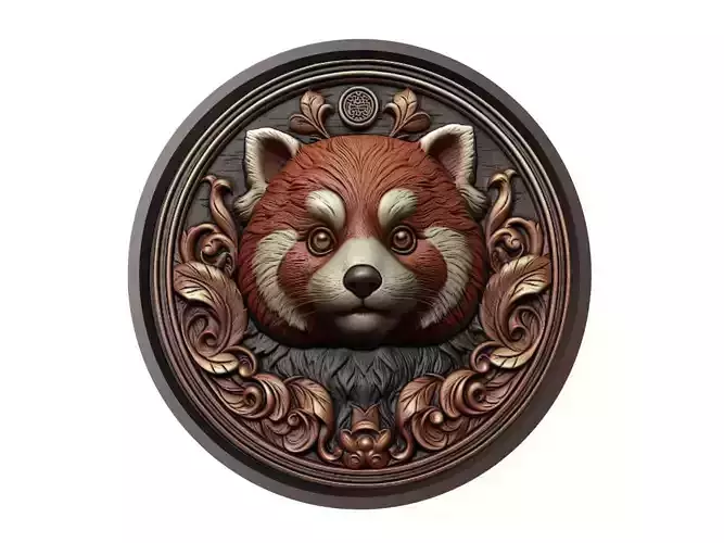 Red Panda Animal Medallion