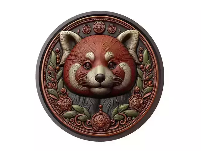 Red Panda Animal Medallion