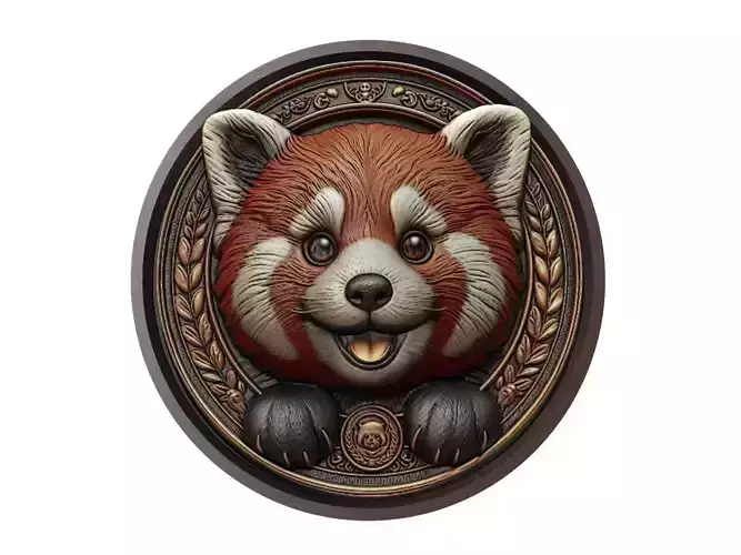 Red Panda Animal Medallion