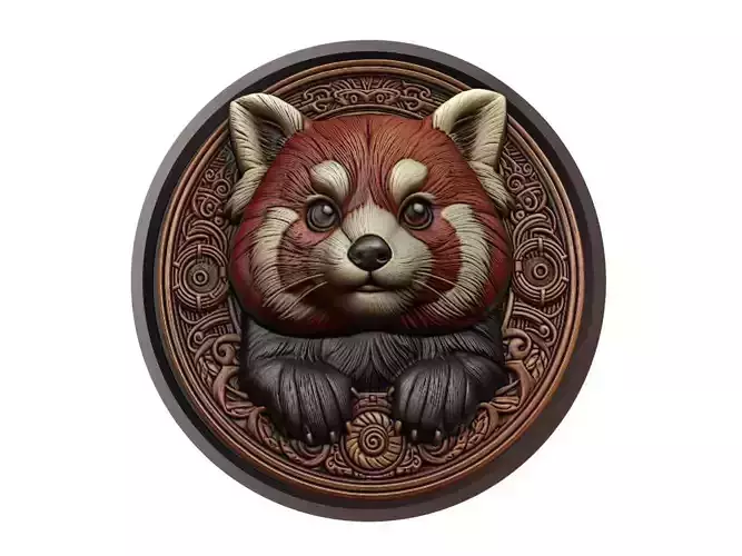 Red Panda Animal Medallion