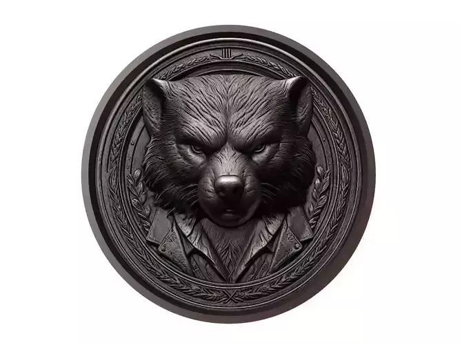 Wolverine Animal Medallion