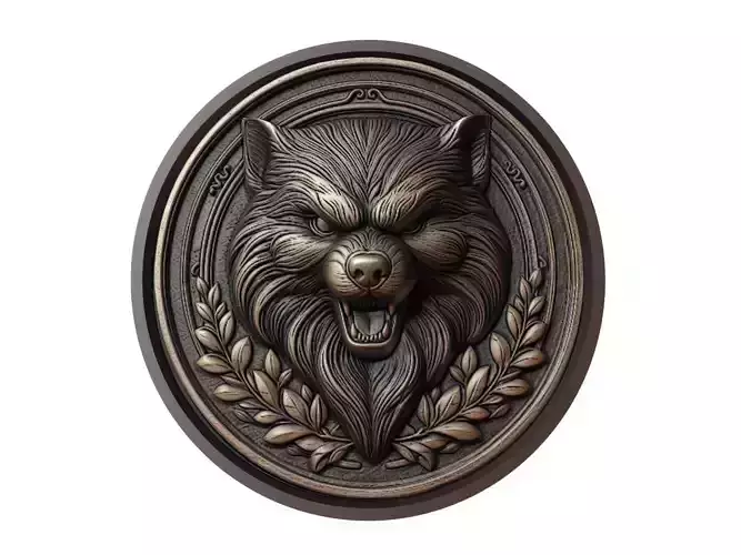 Wolverine Animal Medallion