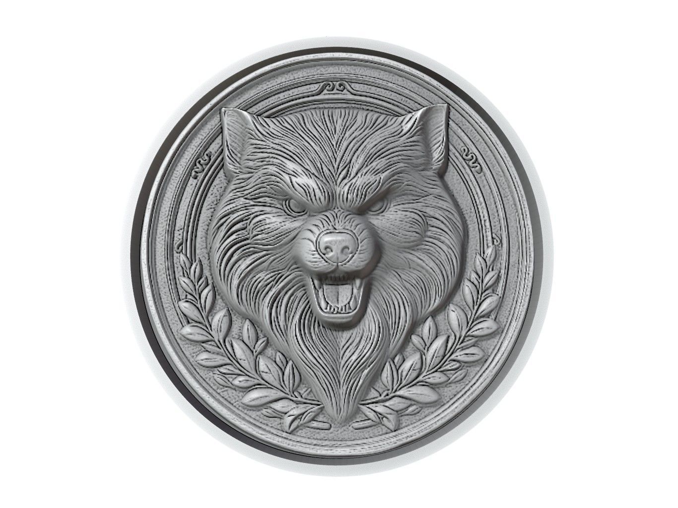 Wolverine Animal Medallion 3D print model_2
