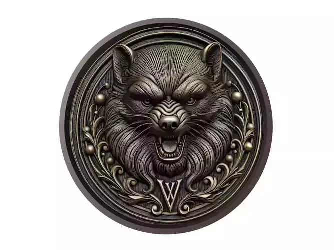 Wolverine Animal Medallion