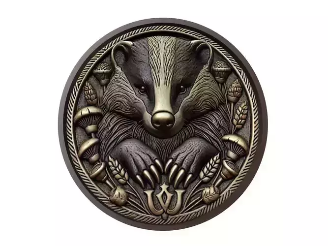 Badger Animal Medallion