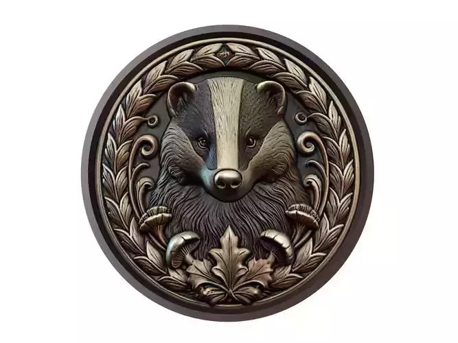 Badger Animal Medallion