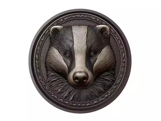 Badger Animal Medallion