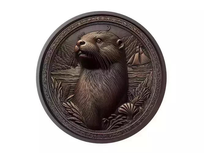 Otter Animal Medallion