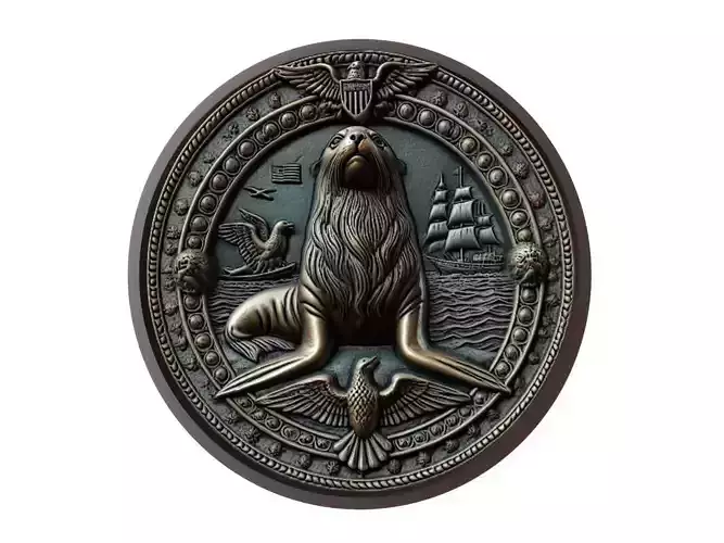 Sea Lion Animal Medallion