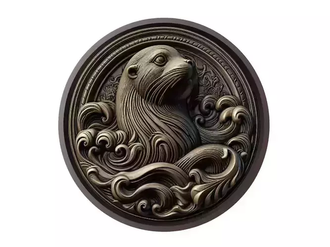 Sea Lion Animal Medallion