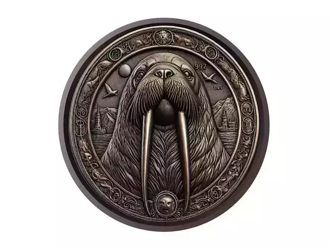 Walrus Animal Medallion