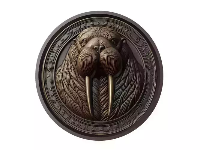 Walrus Animal Medallion