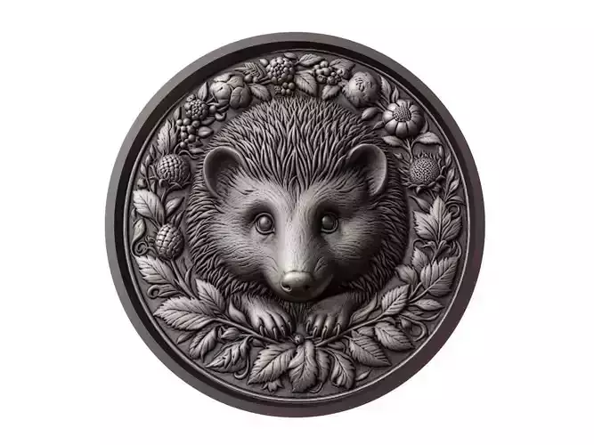 Hedgehog Animal Medallion