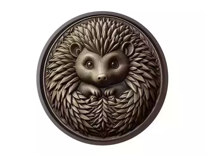 Hedgehog Animal Medallion