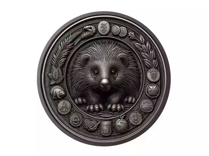 Porcupine Animal Medallion