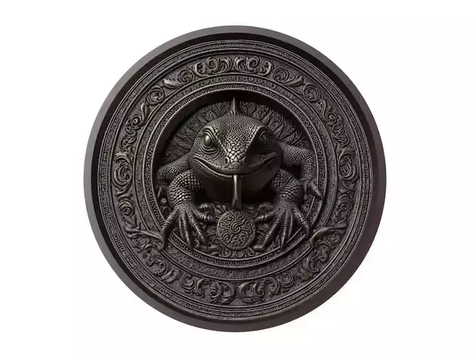 Monitor Lizard Animal Medallion