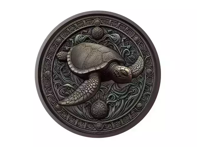 Sea Turtle Animal Medallion