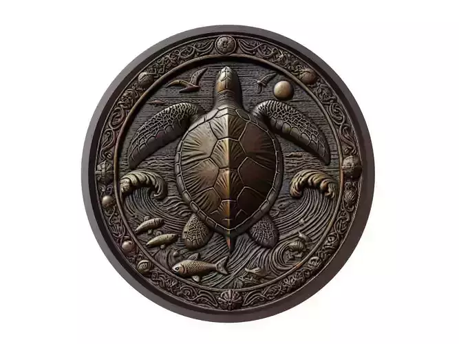 Leatherback Turtle Animal Medallion