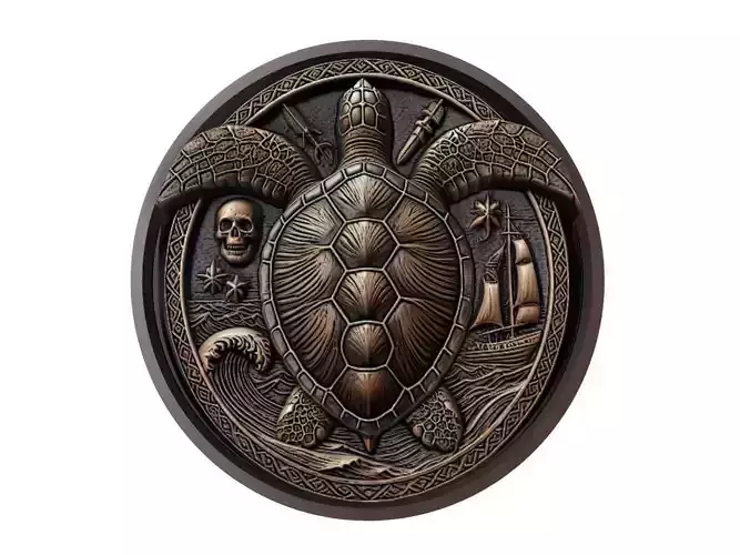 Leatherback Turtle Animal Medallion