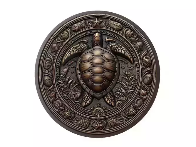 Box Turtle Animal Medallion