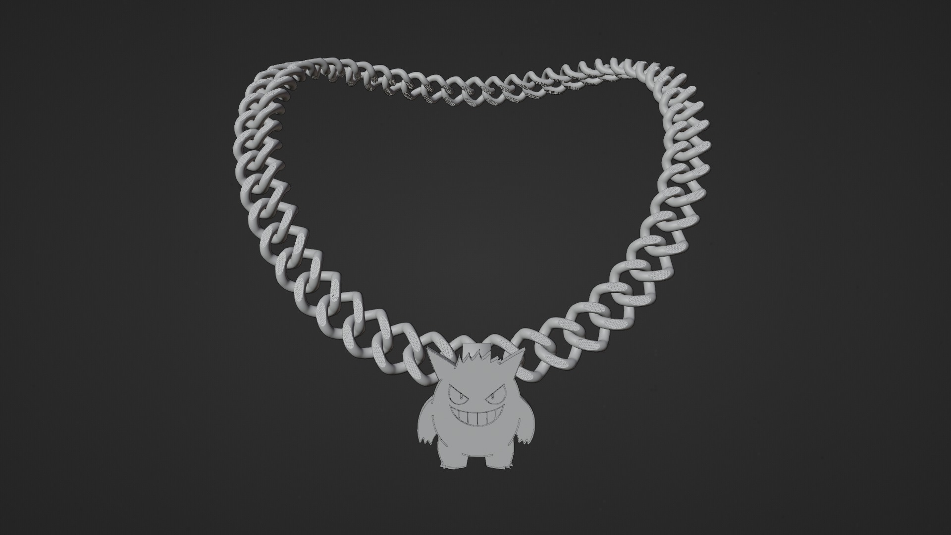 Cuban Chain Necklace 3D model_3