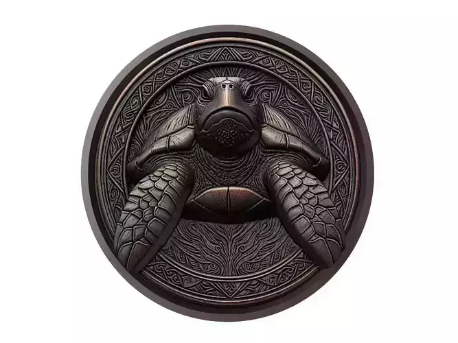 Box Turtle Animal Medallion