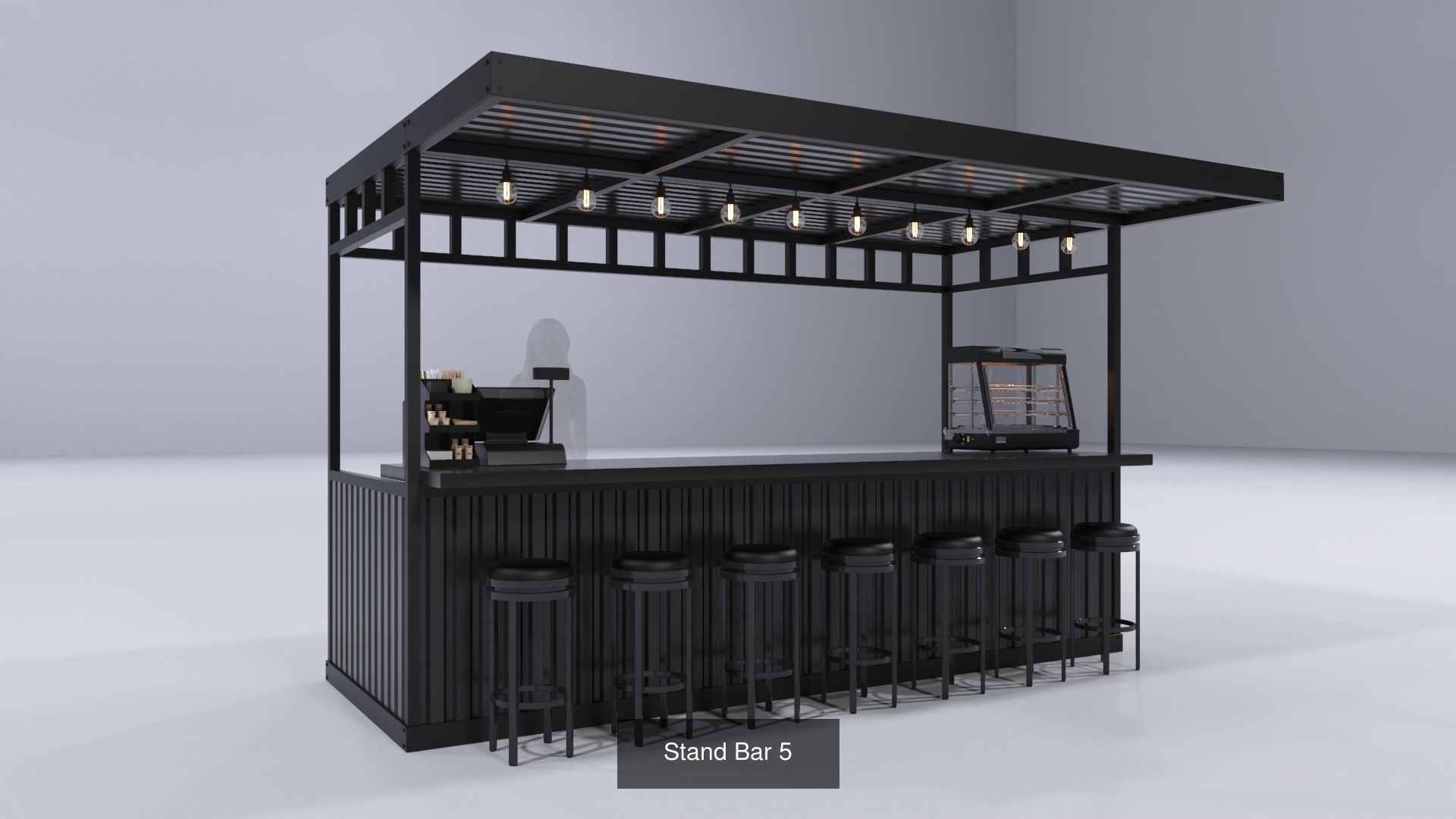 Stand Bars - 5 Pack 3D Model Collection_5