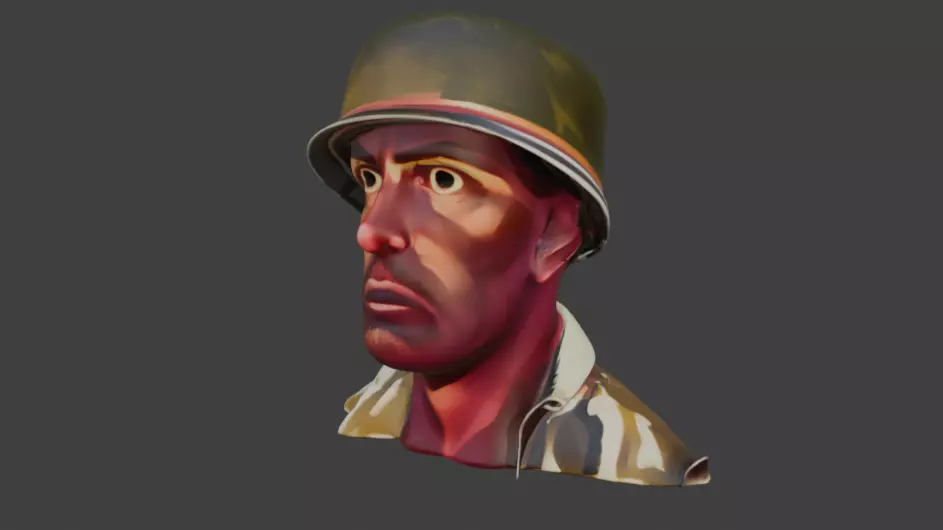 hombre mirada de mil yardas 3D model_0