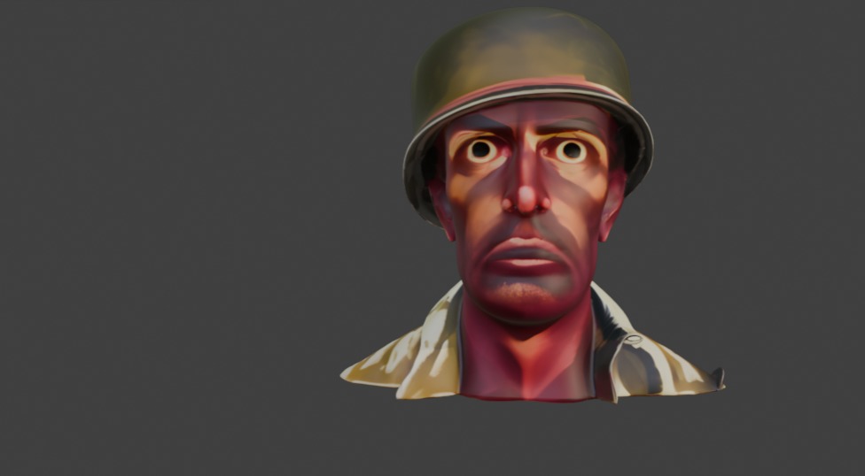 hombre mirada de mil yardas 3D model_1