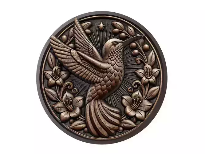 Hummingbird Animal Medallion