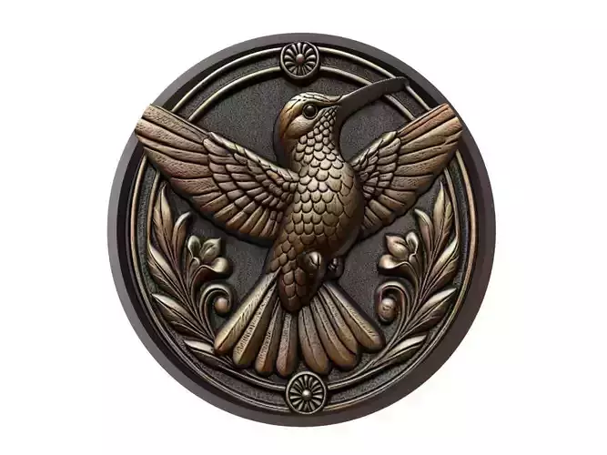 Hummingbird Animal Medallion
